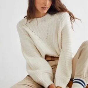 Free People Carter Cream Sweater size Medium